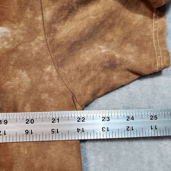 Liquid Blue Shirt Mens Large Brown Wild Horses Tie Dye Crew Neck Pullover Tee - Picture 2 of 6